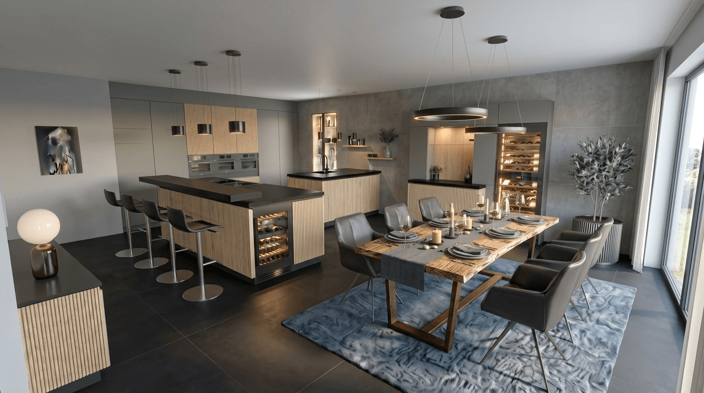 Kitchen interior in no_style style — photo by GenRoom AI
