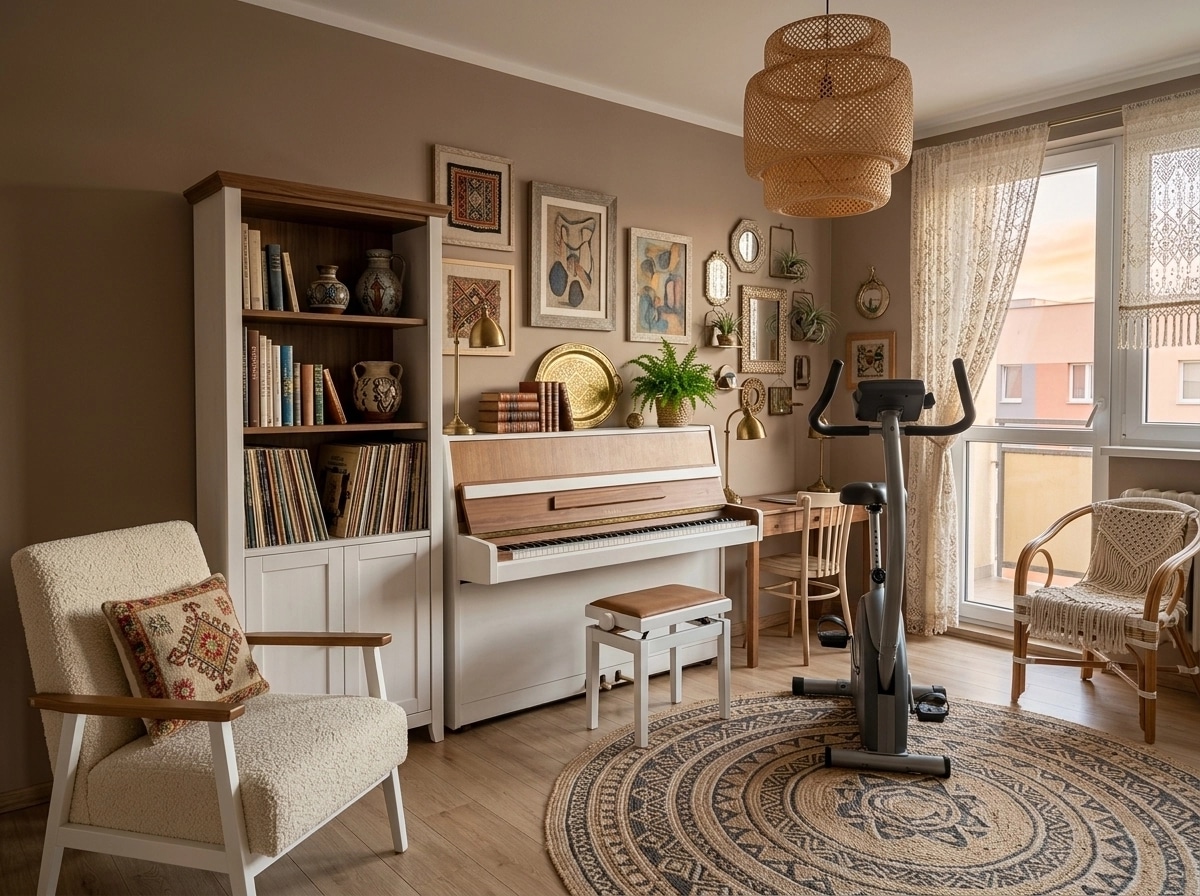 Interior design in Bohemian style — Living Room by GenRoom AI