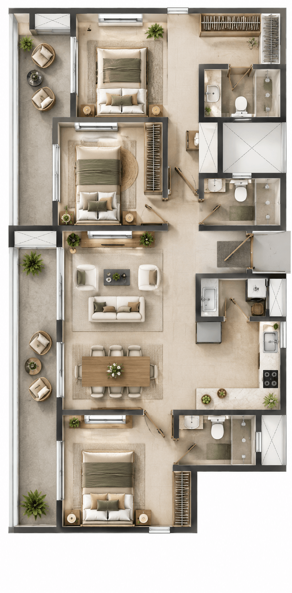 Interior design in Contemporary style — Living Room by GenRoom AI