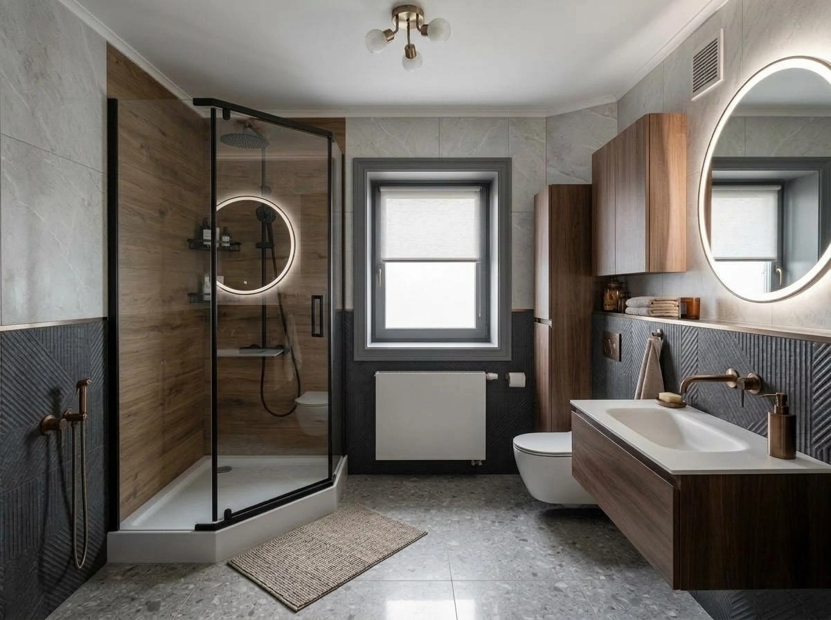 Bathroom interior in Contemporary style — photo by GenRoom AI