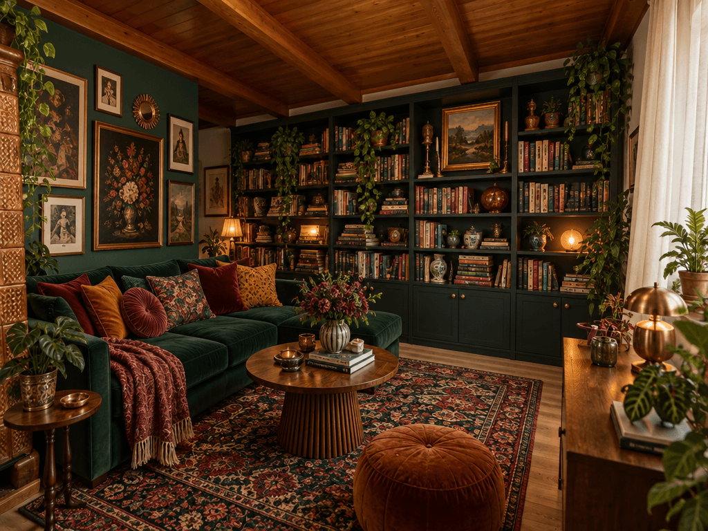 Interior design in Maximalist style — Living Room by GenRoom AI