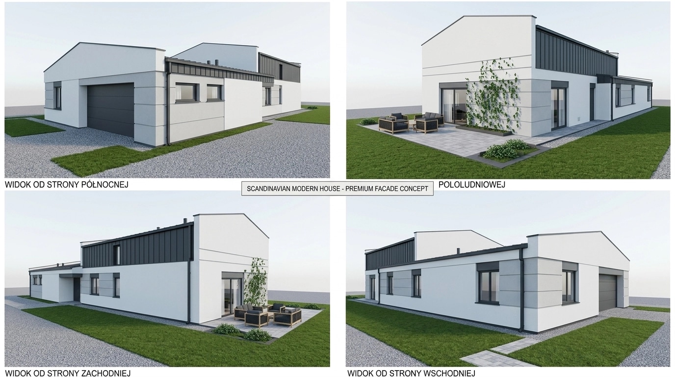 Scandinavian Facade Facade design — facade photo by GenRoom AI