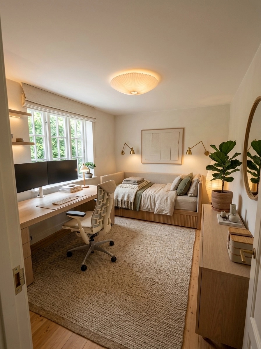 Interior design in Scandinavian style — home_office by GenRoom AI
