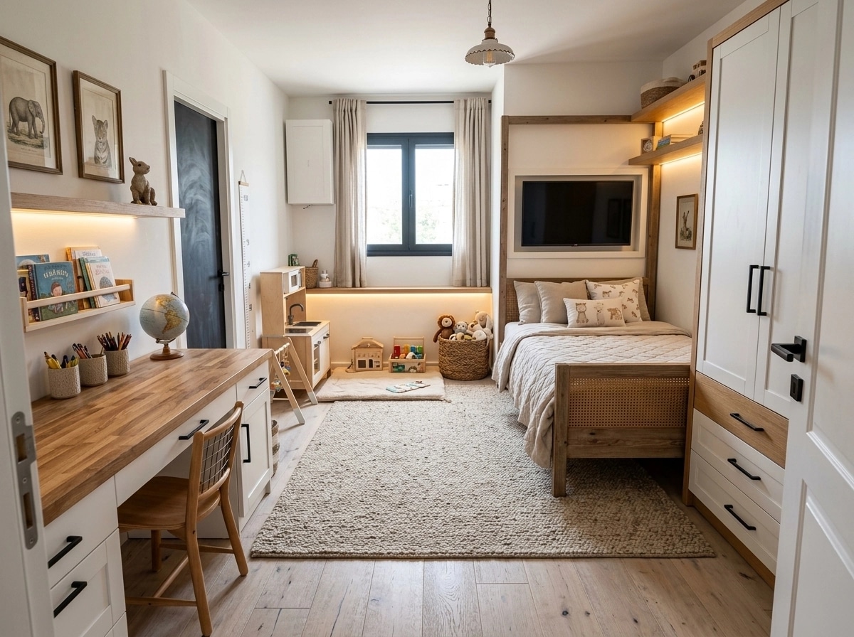 Modern Farmhouse Kids Room design — interior photo by GenRoom AI