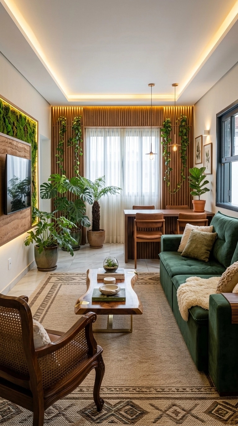 Interior design in Biophilic style — Living Room by GenRoom AI