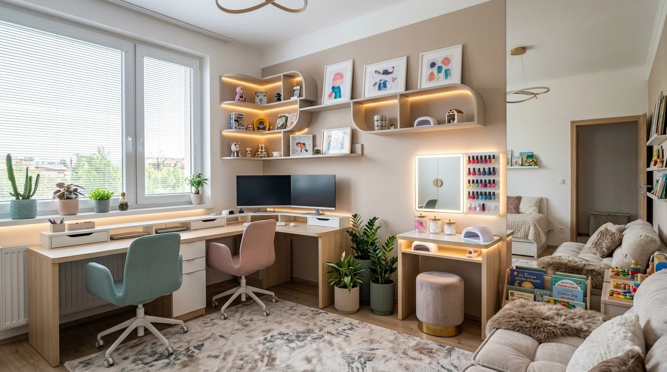 Contemporary Kids Room design — interior photo by GenRoom AI