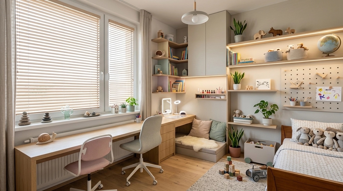 Interior design in Scandinavian style — Kids Room by GenRoom AI
