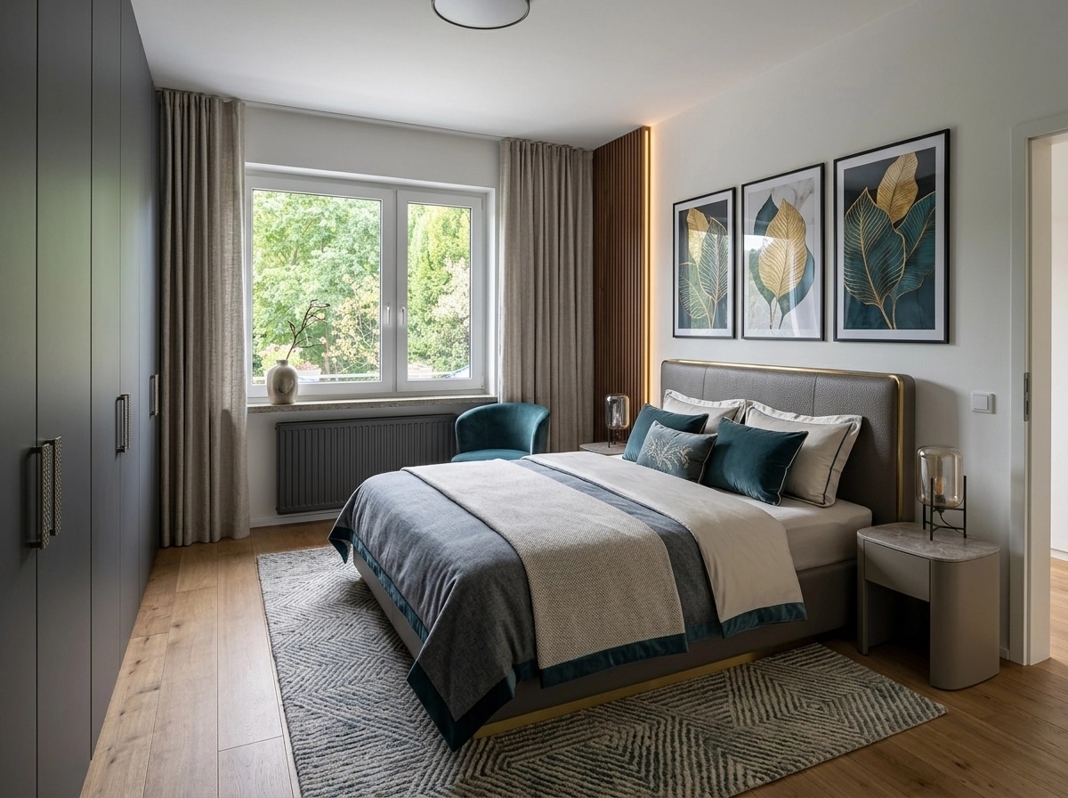 Contemporary Bedroom design — interior photo by GenRoom AI