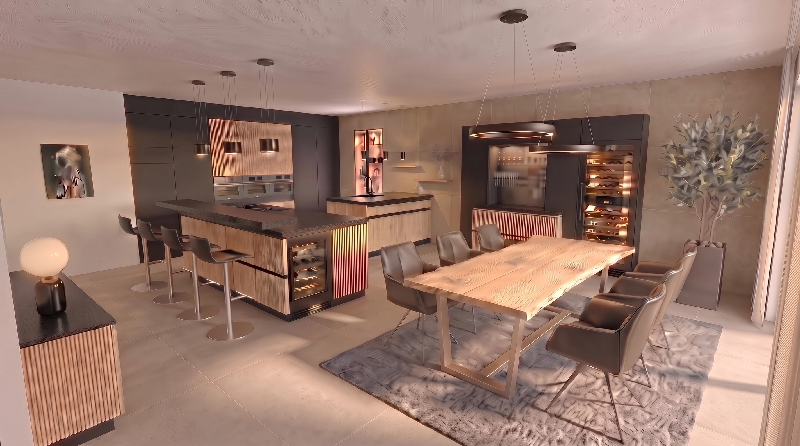 Kitchen interior in no_style style — photo by GenRoom AI