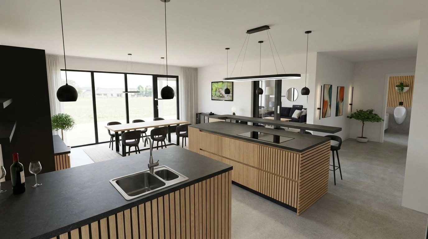 Kitchen interior in no_style style — photo by GenRoom AI