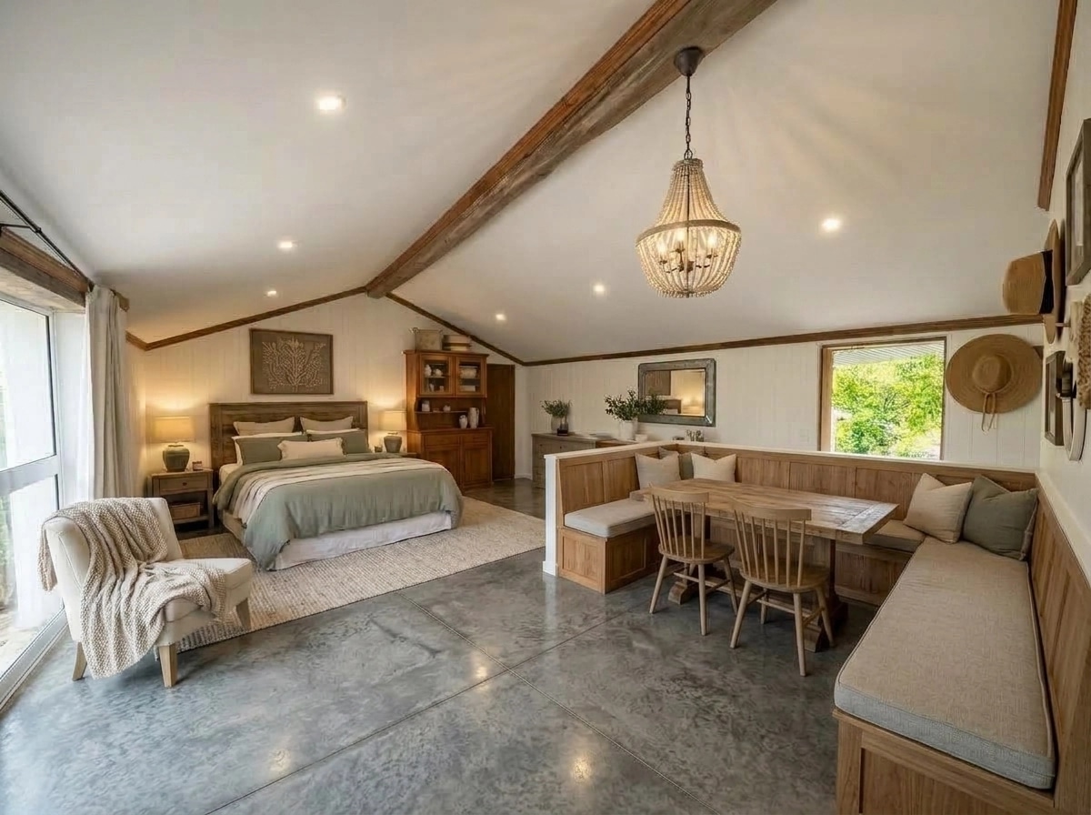 Interiördesign i stilen Modern Farmhouse — Sovrum av GenRoom AI