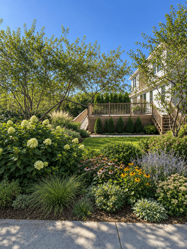 Yard design in Eco Natural Garden style — photo by GenRoom AI