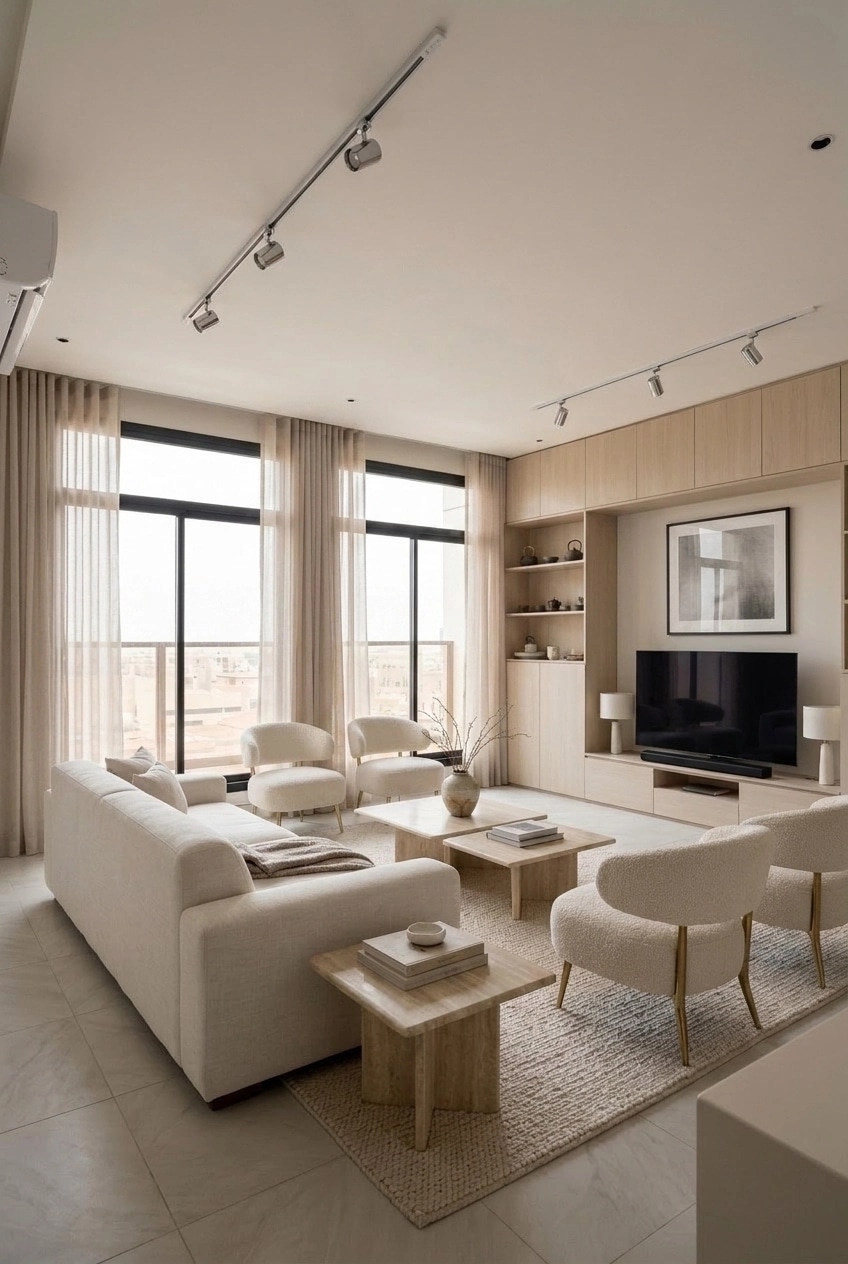 Interior design in Minimalism style — Living Room by GenRoom AI
