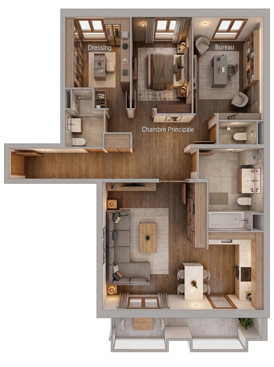Interior design in Contemporary style — Living Room by GenRoom AI