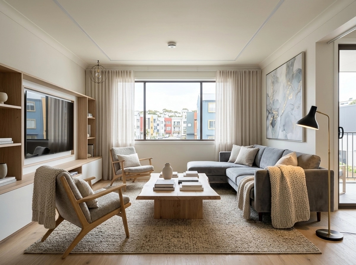 Scandinavian Living Room design — interior photo by GenRoom AI