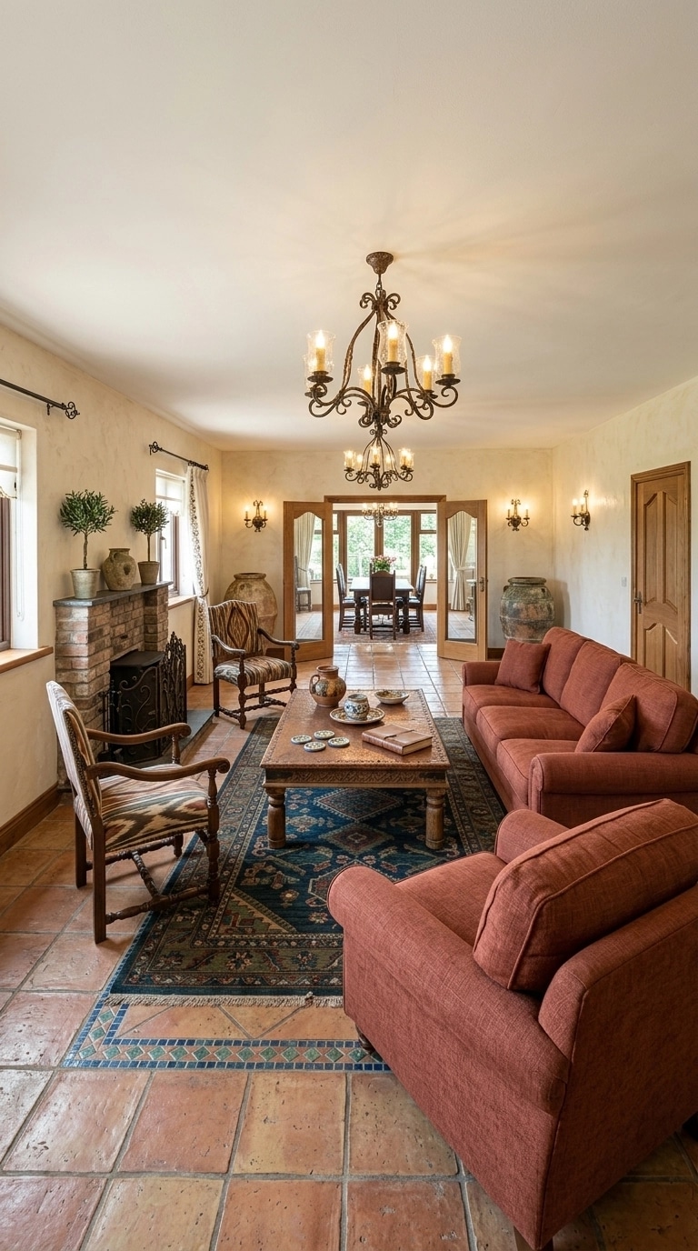 Diseño de interiores en estilo Mediterranean — Salón por GenRoom AI