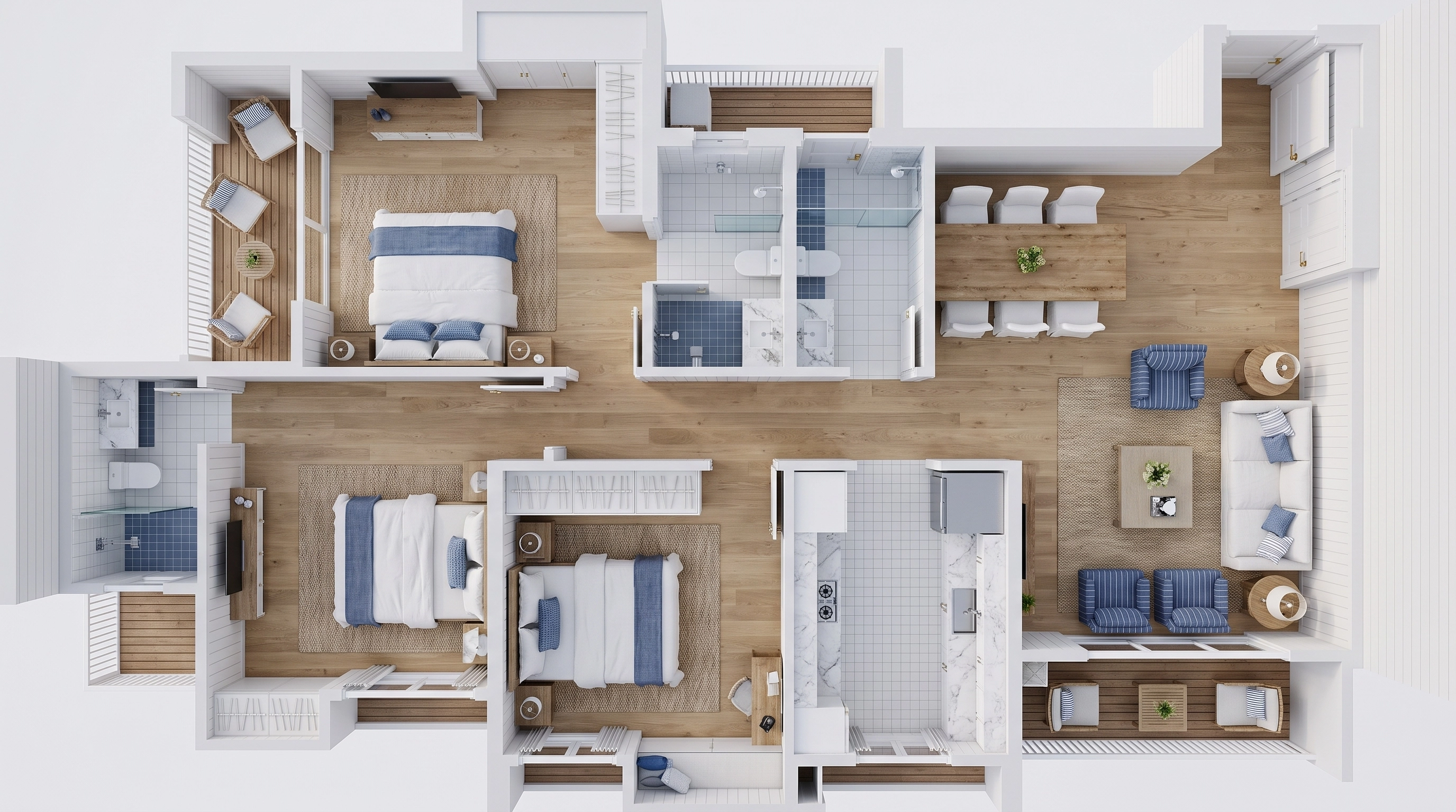 Coastal / Hamptons غرفة المعيشة design — interior photo by GenRoom AI