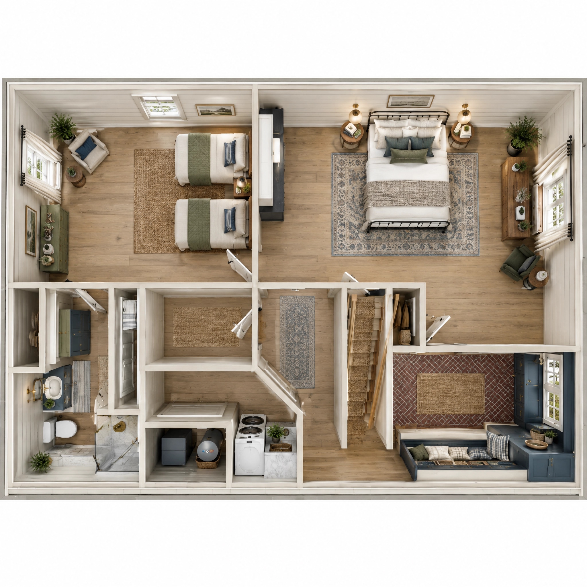 Interior design in Modern Farmhouse style — Living Room by GenRoom AI