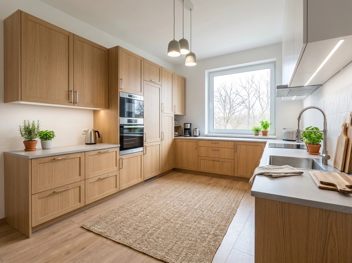 Kitchen interior in Scandinavian style — photo by GenRoom AI