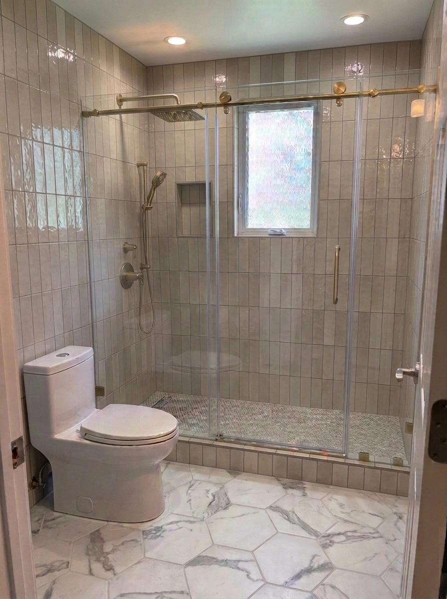 Interior design in Modern Farmhouse style — Bathroom by GenRoom AI