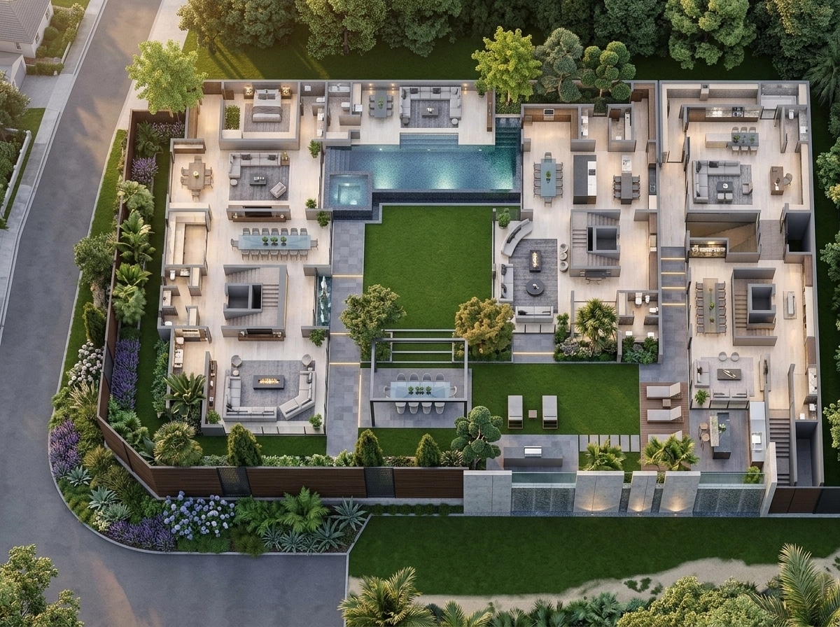 Landscape design in Contemporary Yard style — Yard by GenRoom AI