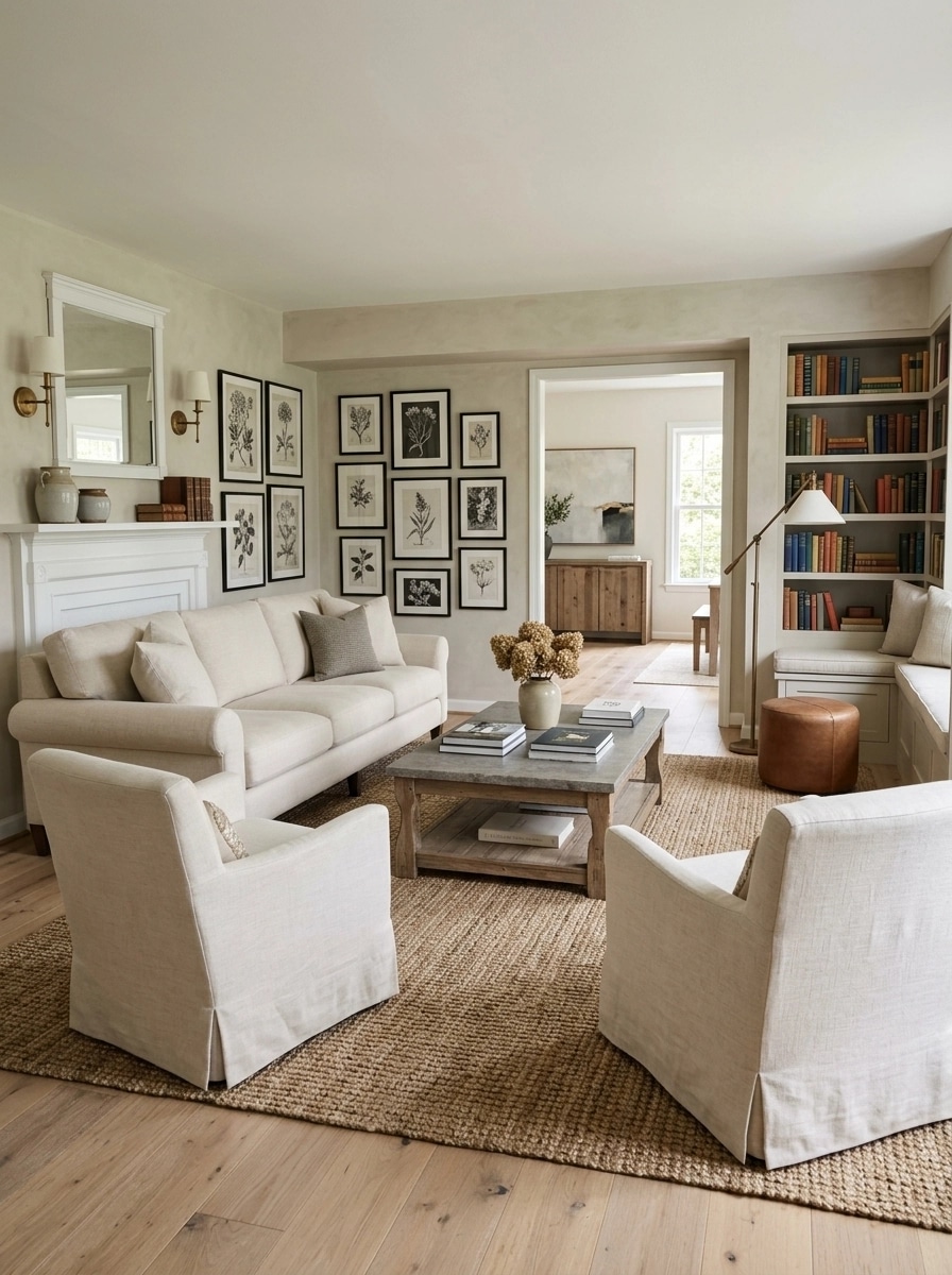 Modern Farmhouse Living Room design — interior photo by GenRoom AI