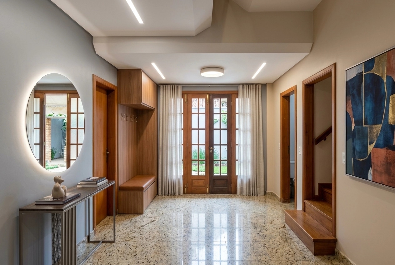 Hallway interior in Contemporary style — photo by GenRoom AI