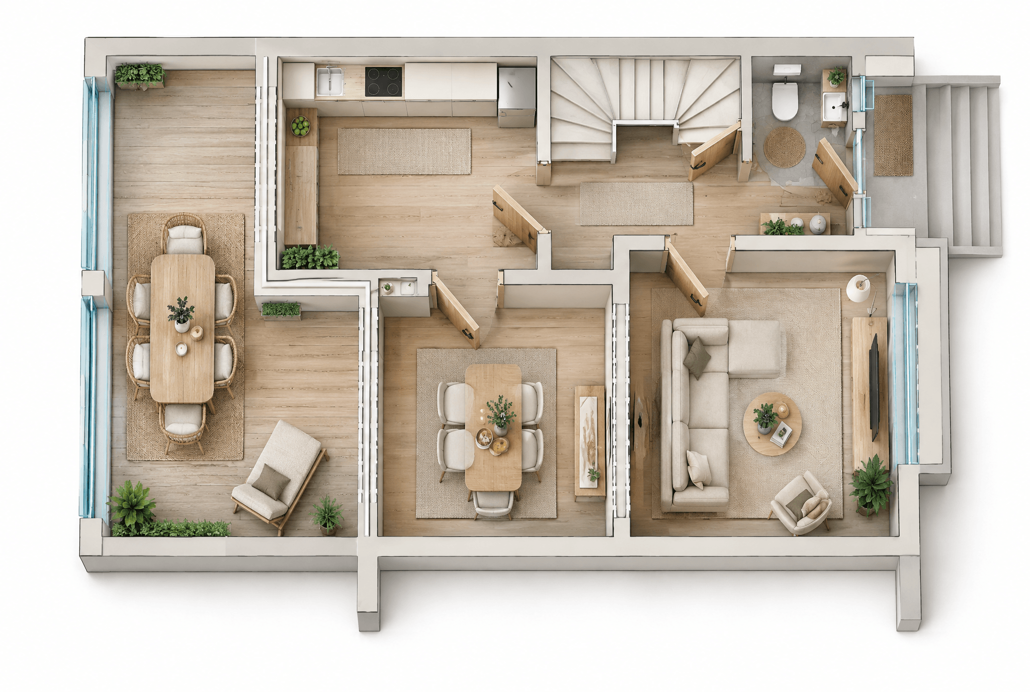Interior design in Scandinavian style — Living Room by GenRoom AI