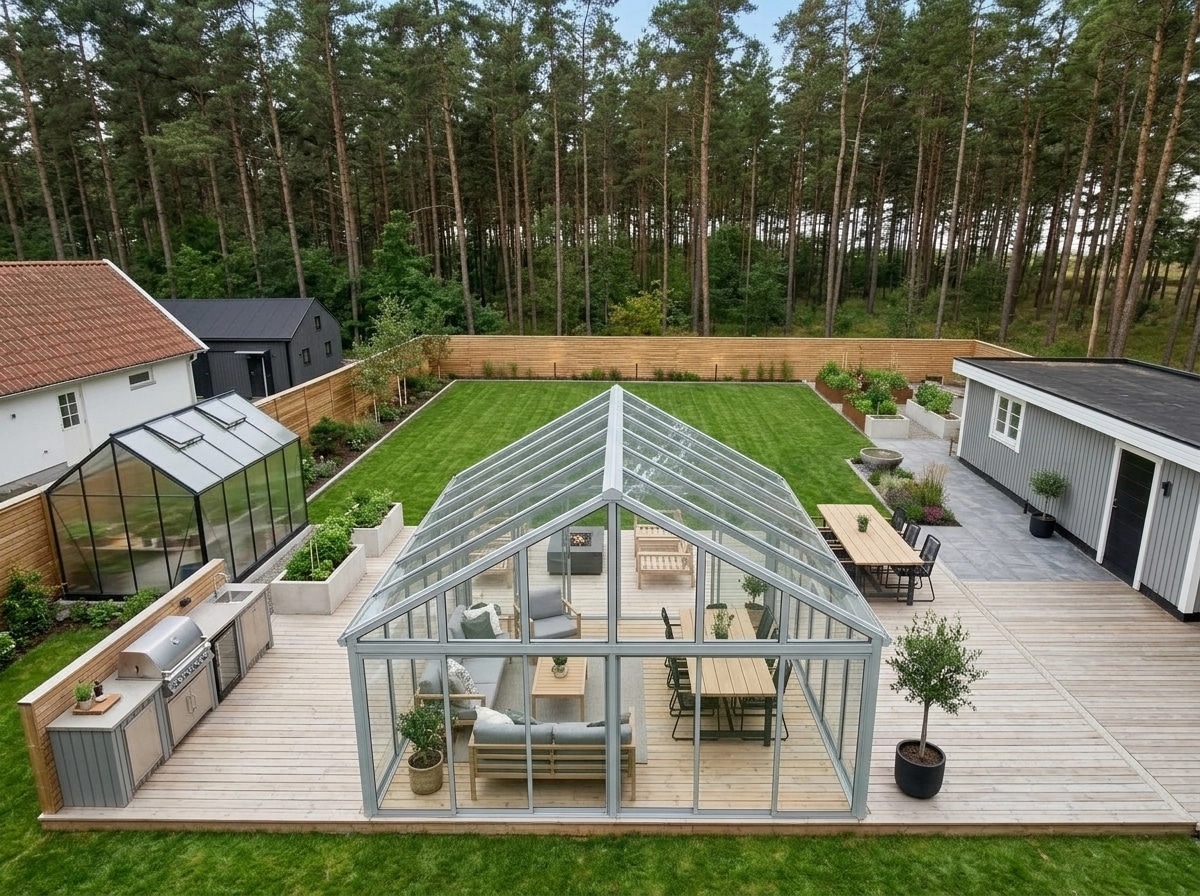 Landscape design in Scandinavian Garden style — Yard by GenRoom AI