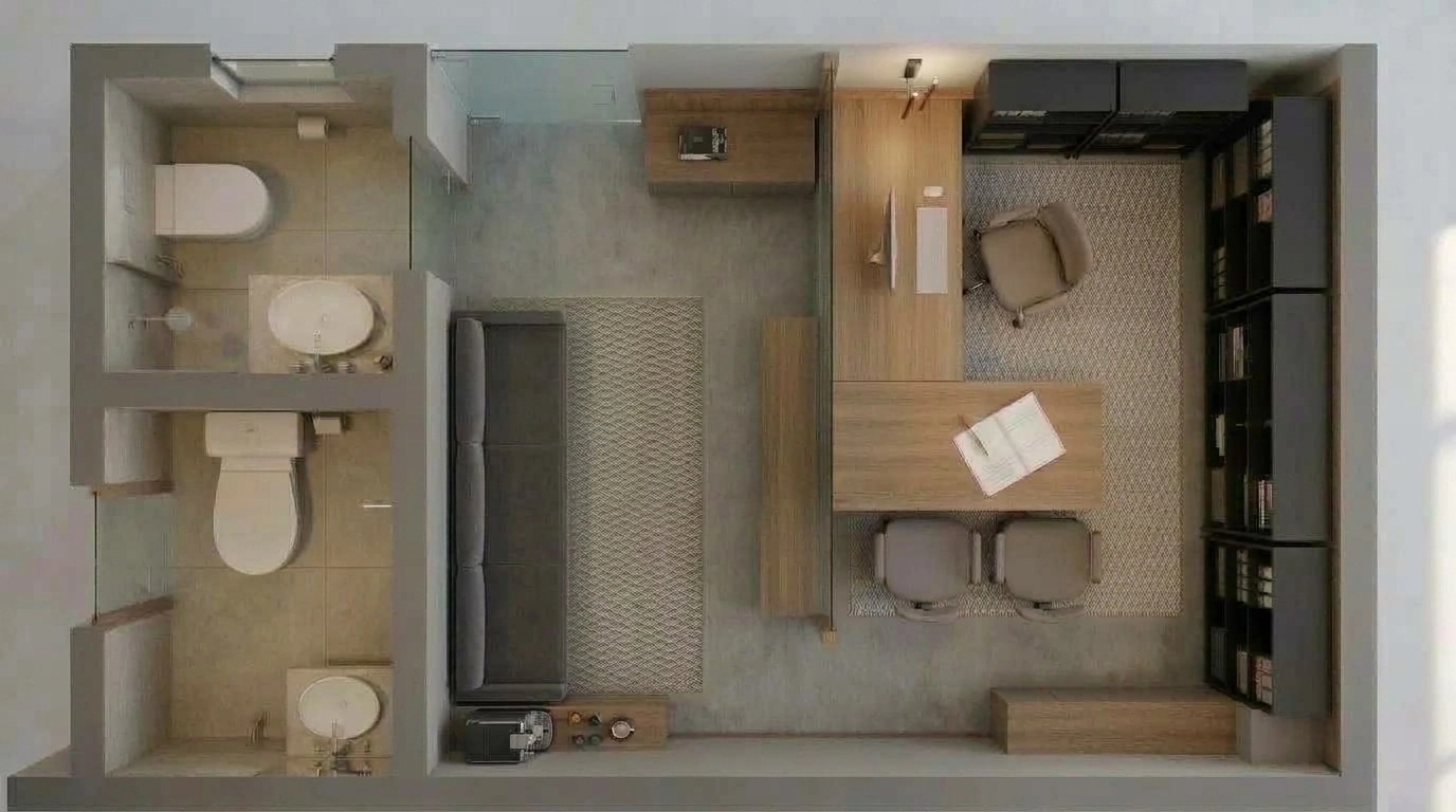 Interior design in Contemporary style — Living Room by GenRoom AI