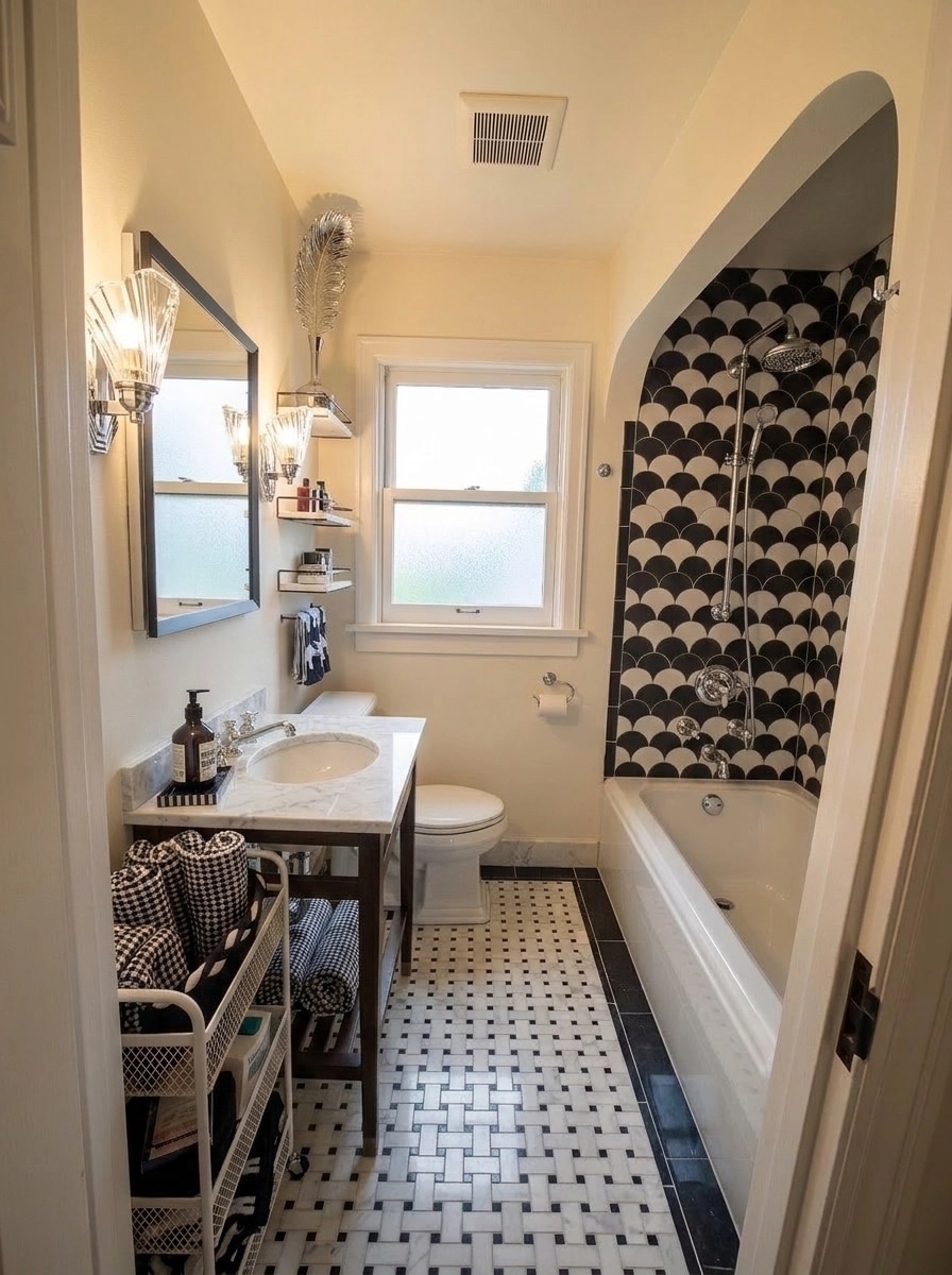 Design de interiores em estilo Art Deco — Banheiro por GenRoom AI