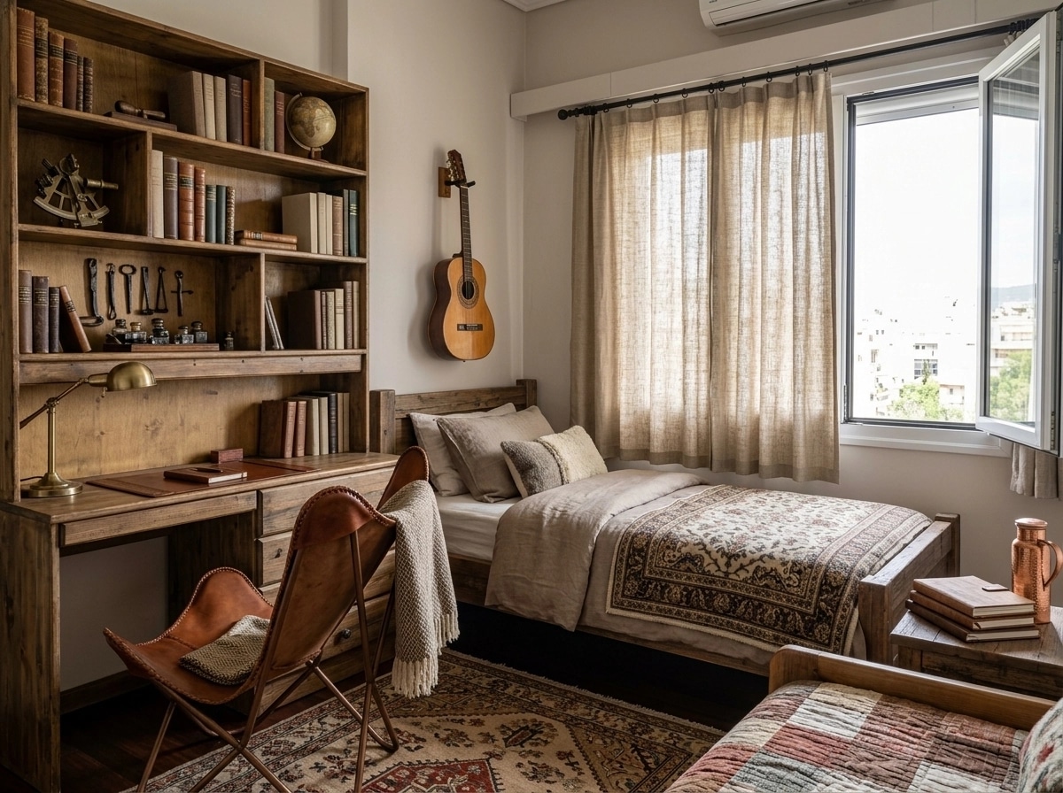 Interior design in Rustic style — Bedroom by GenRoom AI