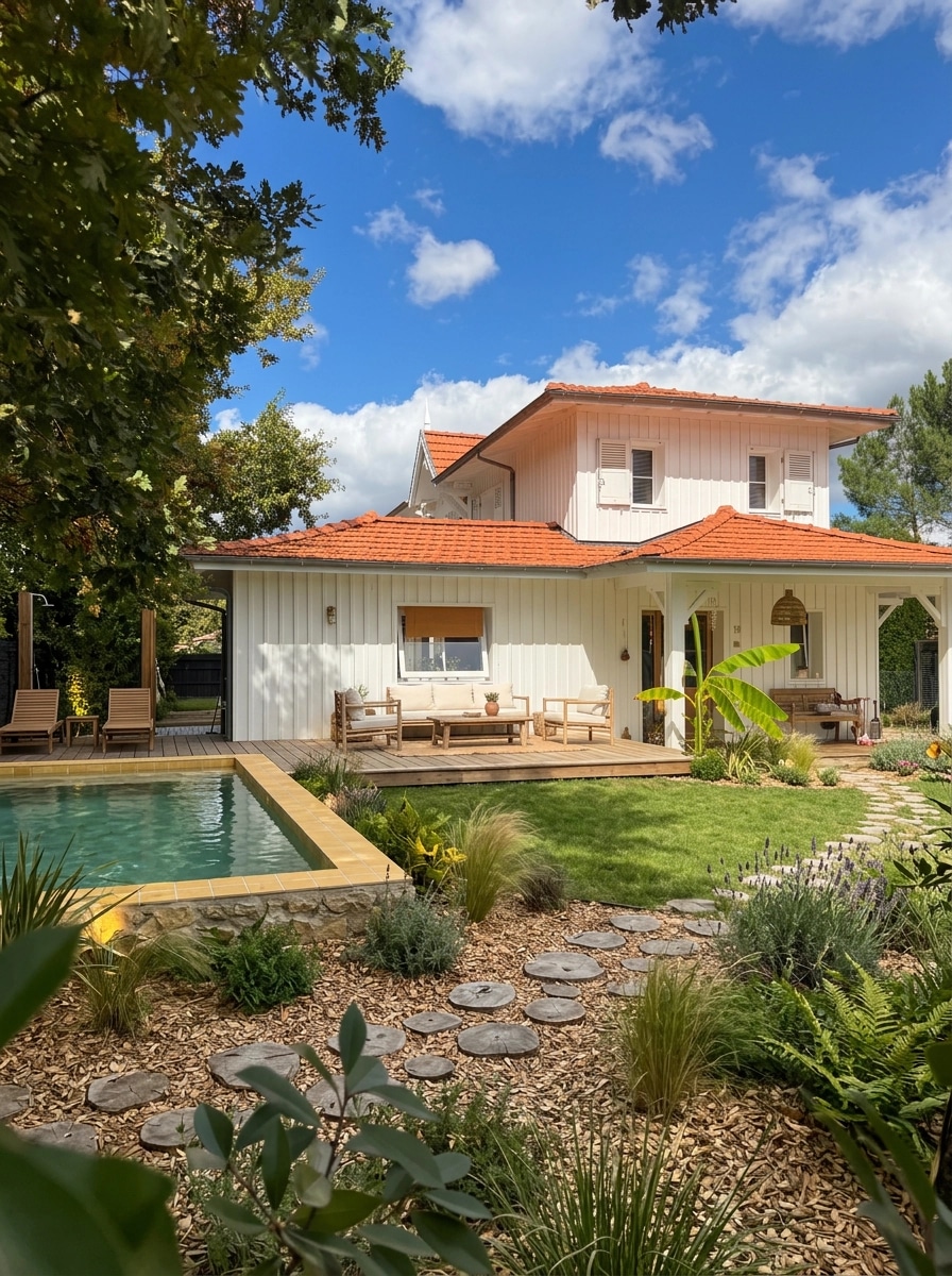 Landscape design in Eco Natural Garden style — Yard by GenRoom AI