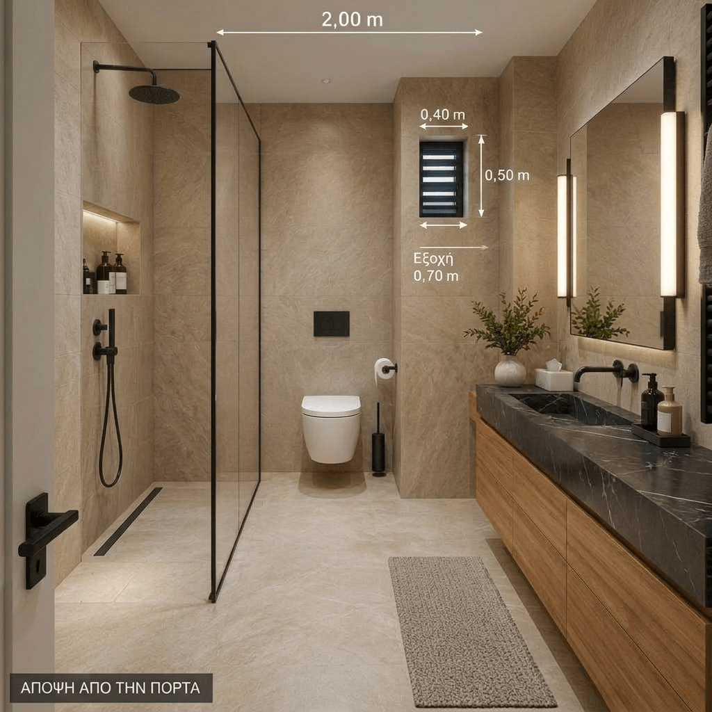 Bathroom interior in no_style style — photo by GenRoom AI