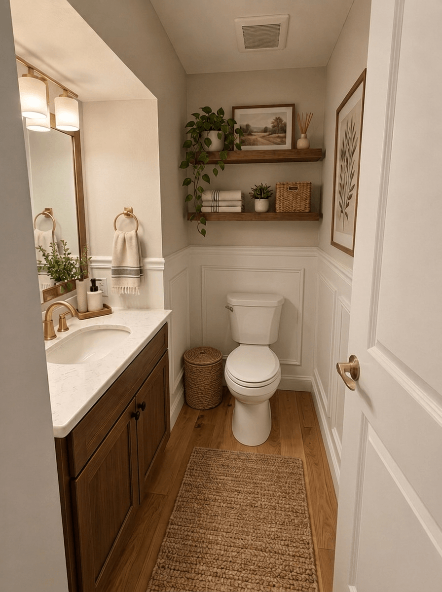 Modern Farmhouse Bathroom design — interior photo by GenRoom AI