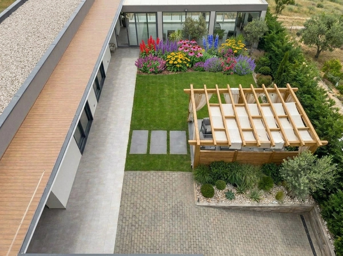 Landscape design in Contemporary Yard style — Yard by GenRoom AI