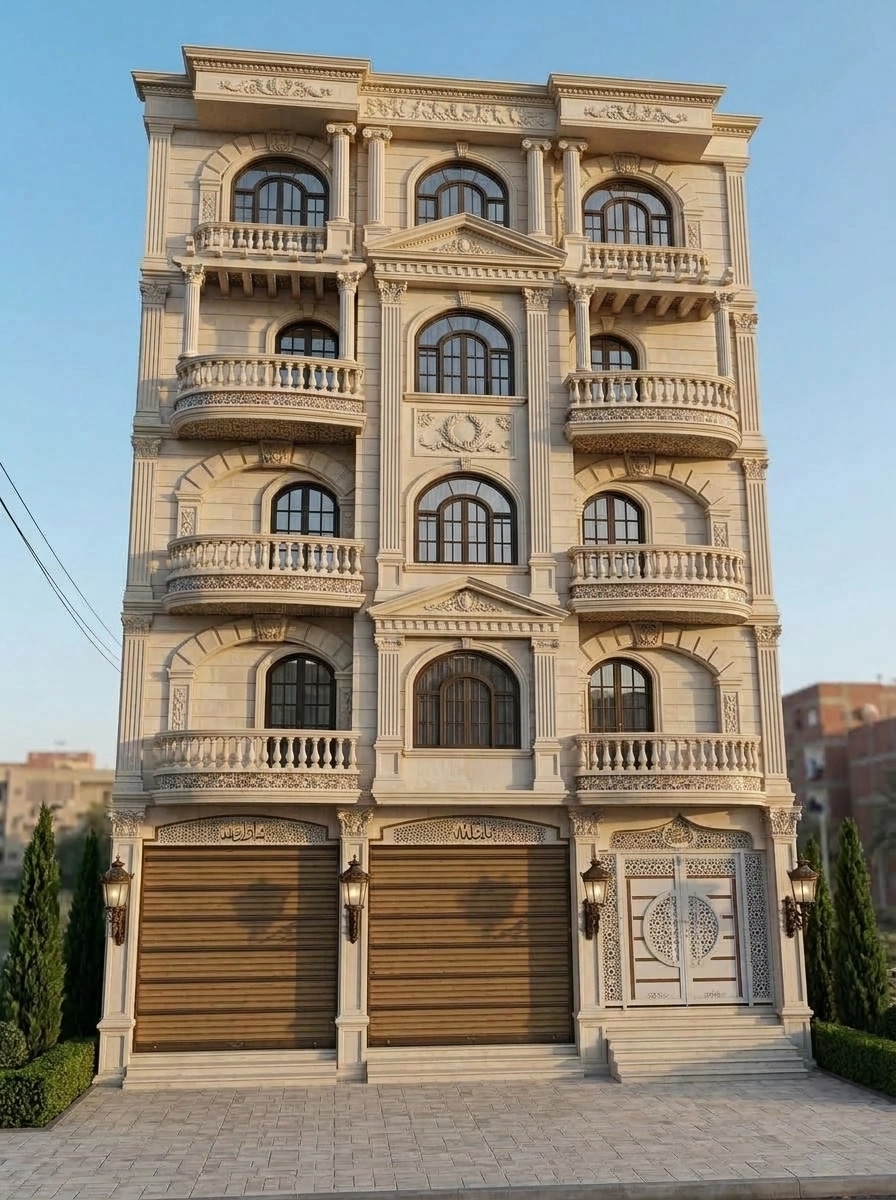 Neoclassic Facade Facade design — facade photo by GenRoom AI
