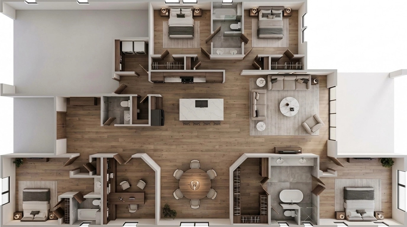 Interior design in Contemporary style — Living Room by GenRoom AI