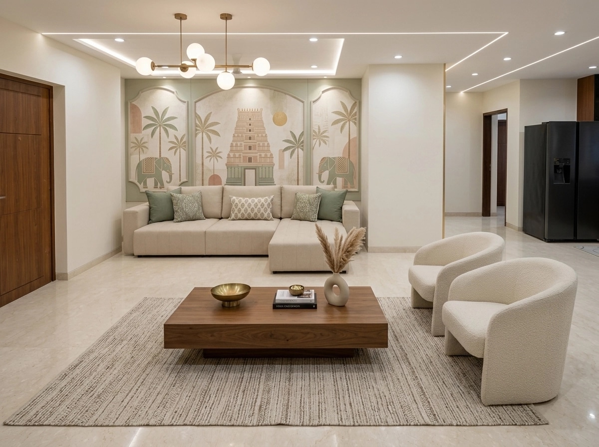 Interior design in Minimalism style — Living Room by GenRoom AI
