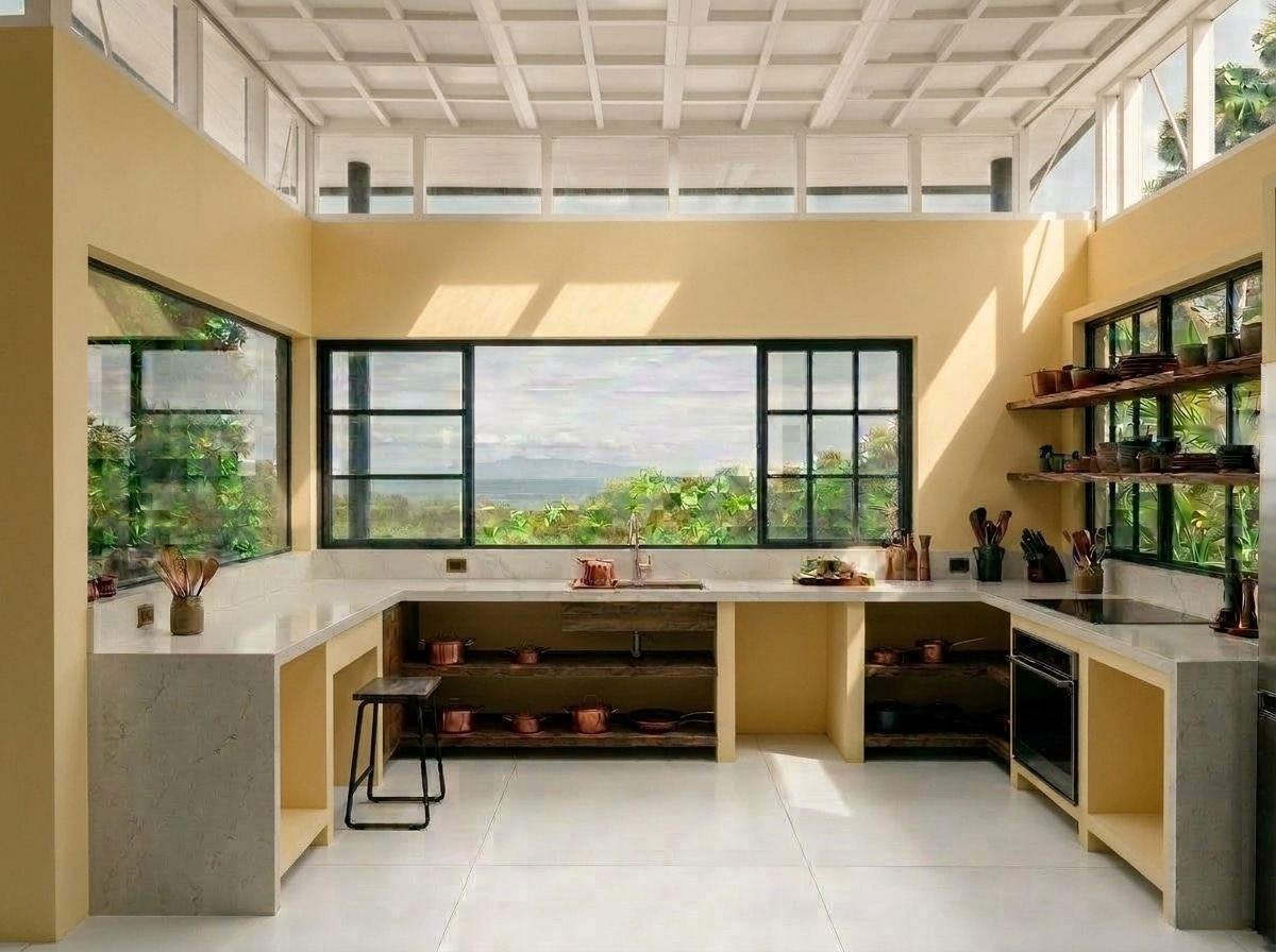 Biophilic Kitchen design — interior photo by GenRoom AI
