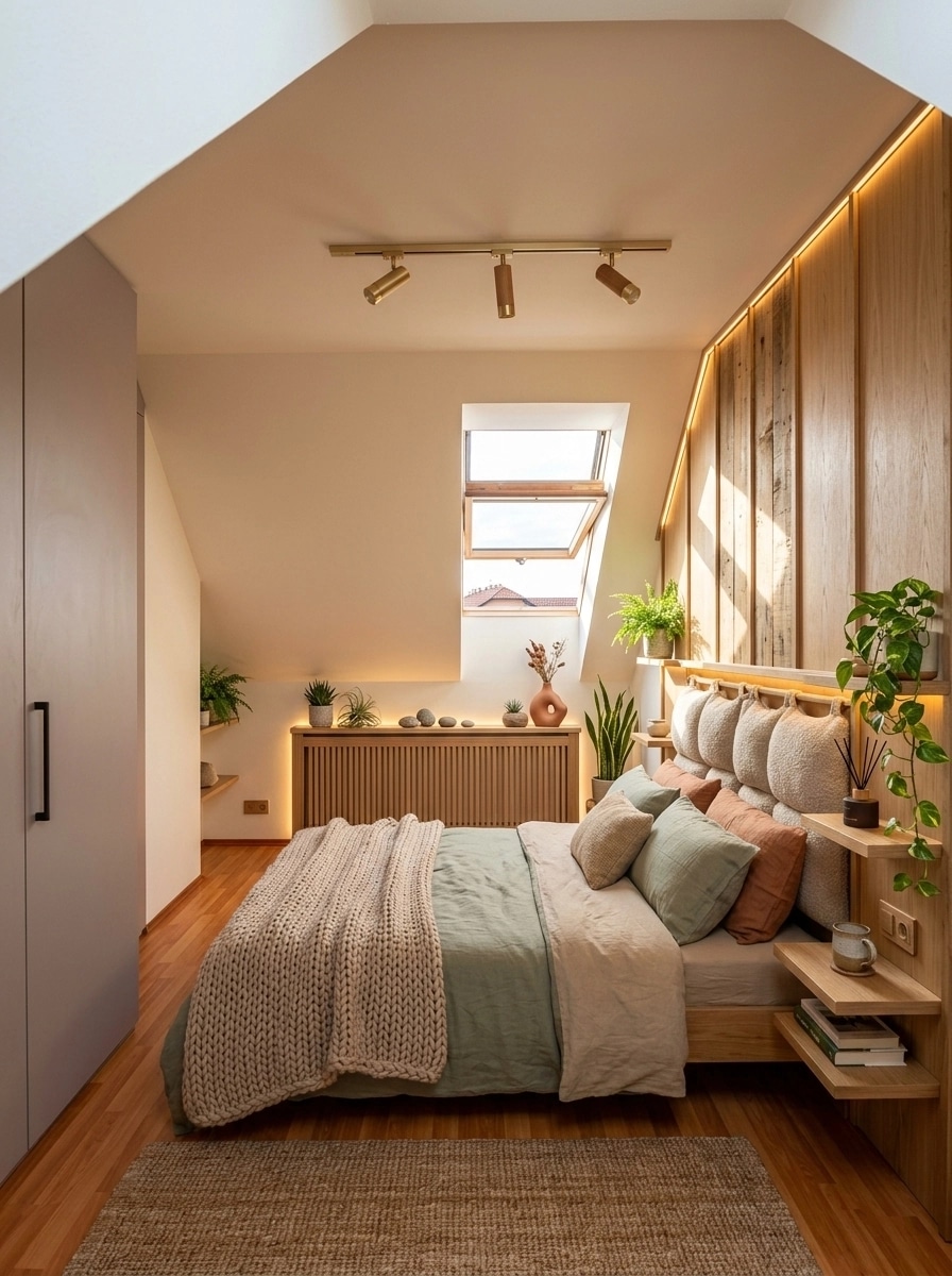 Interior design in Biophilic style — Bedroom by GenRoom AI
