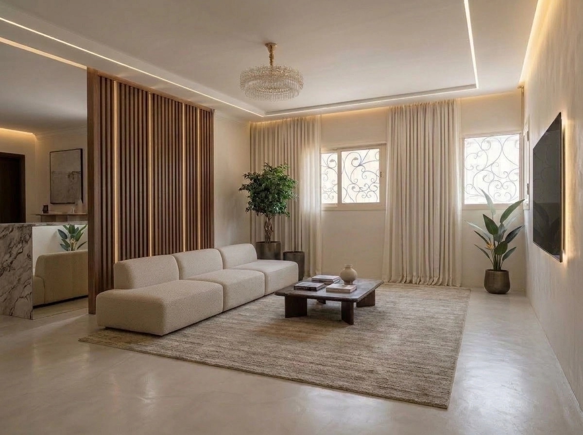 Interior design in Minimalism style — Living Room by GenRoom AI