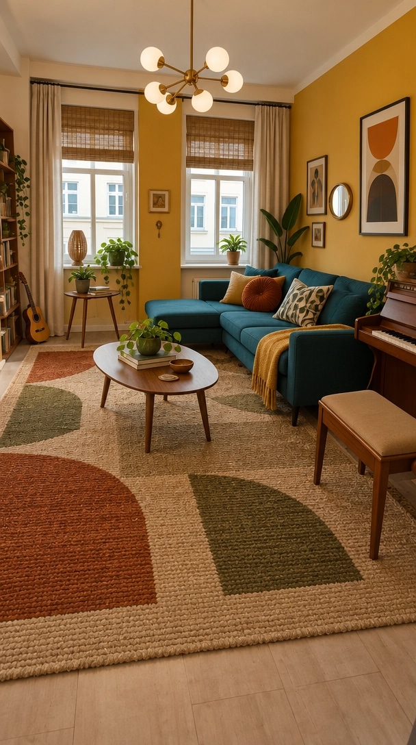 Interior design in Mid-Century Modern style — Living Room by GenRoom AI