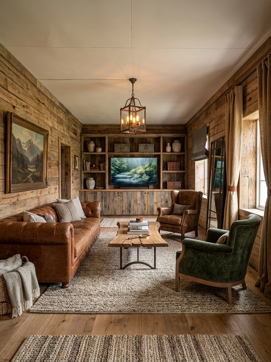 Interior design in Rustic style — Living Room by GenRoom AI