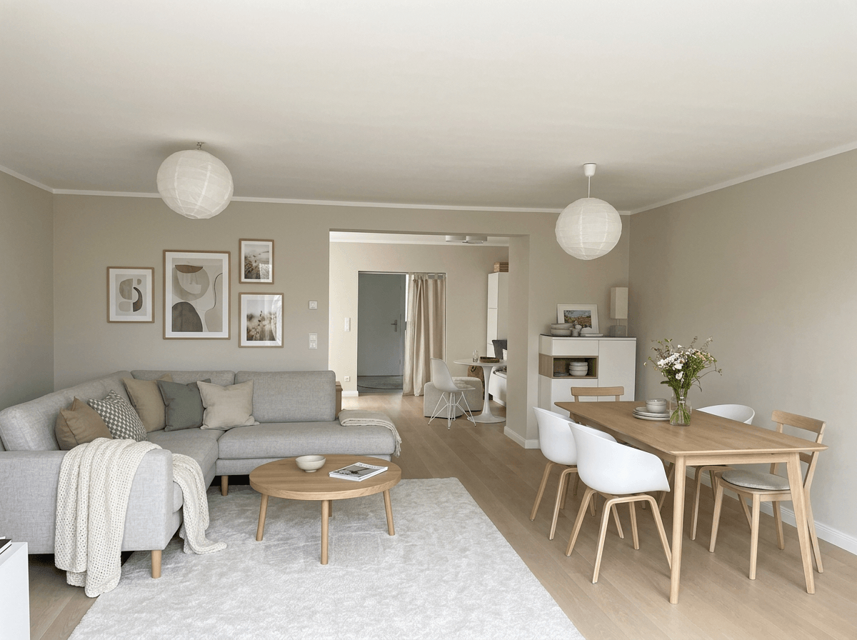 Interior design in Scandinavian style — Living Room by GenRoom AI