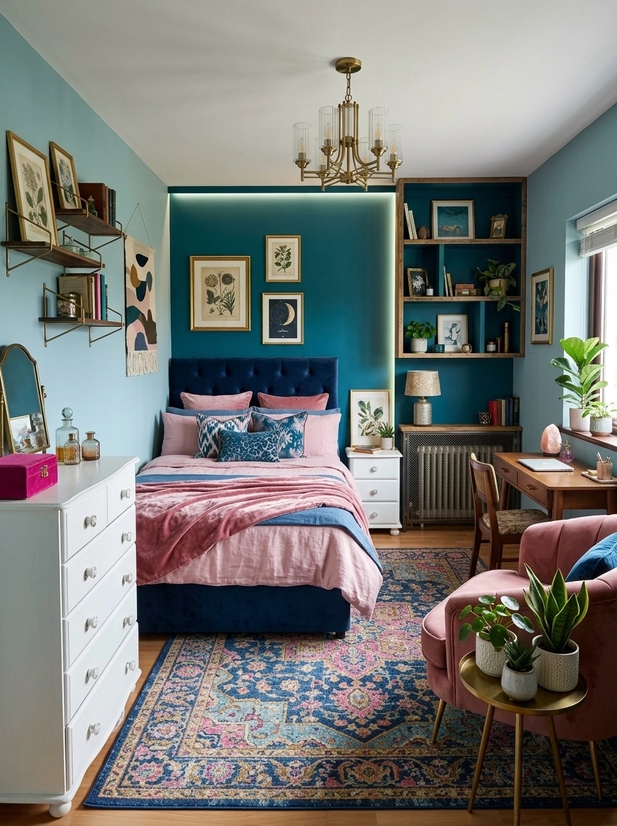 Design d'interni in stile Eclectic — Camera da letto di GenRoom AI