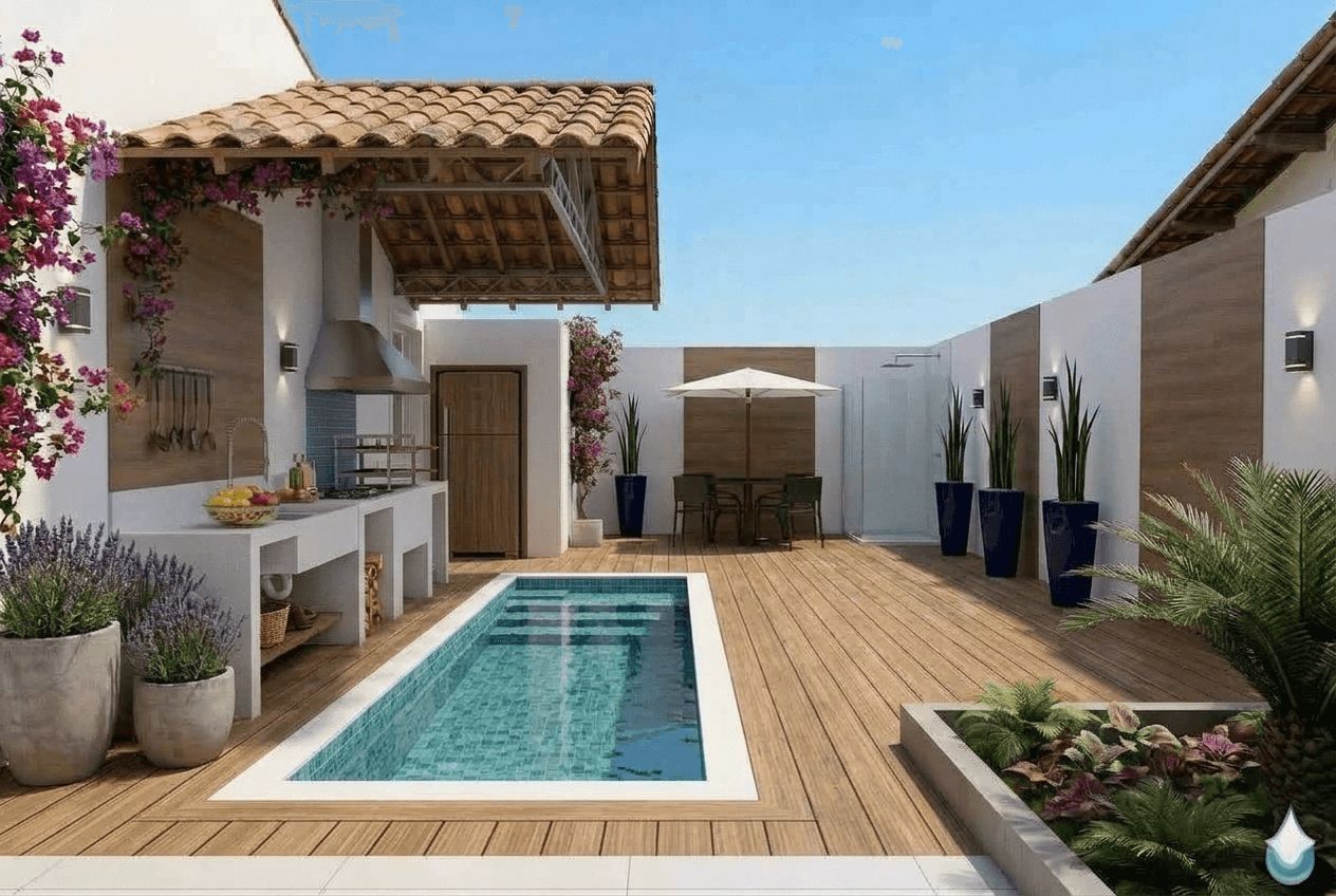 Landscape design in Mediterranean Yard style — Yard by GenRoom AI