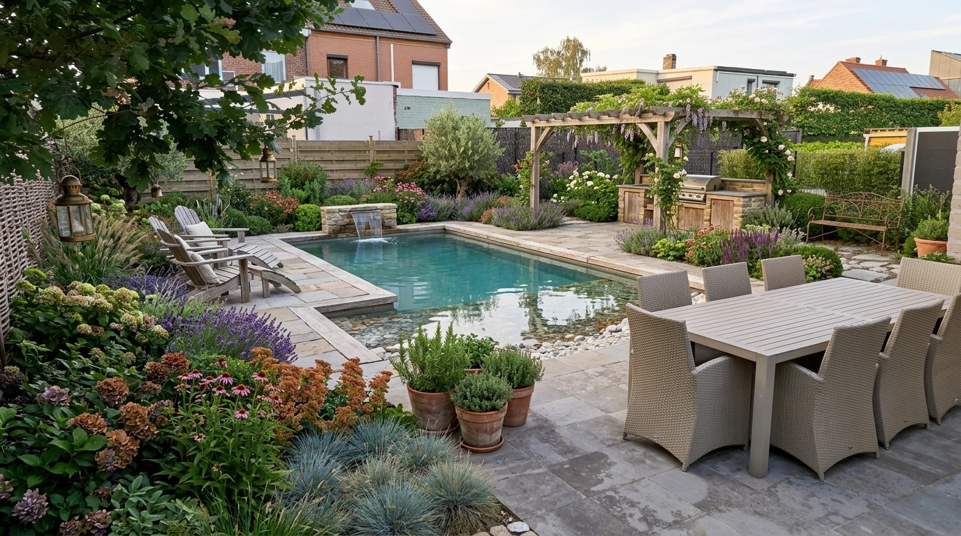 Country Rustic Garden Yard design — yard photo by GenRoom AI