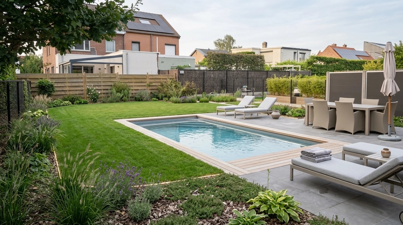 Landscape design in Scandinavian Garden style — Yard by GenRoom AI