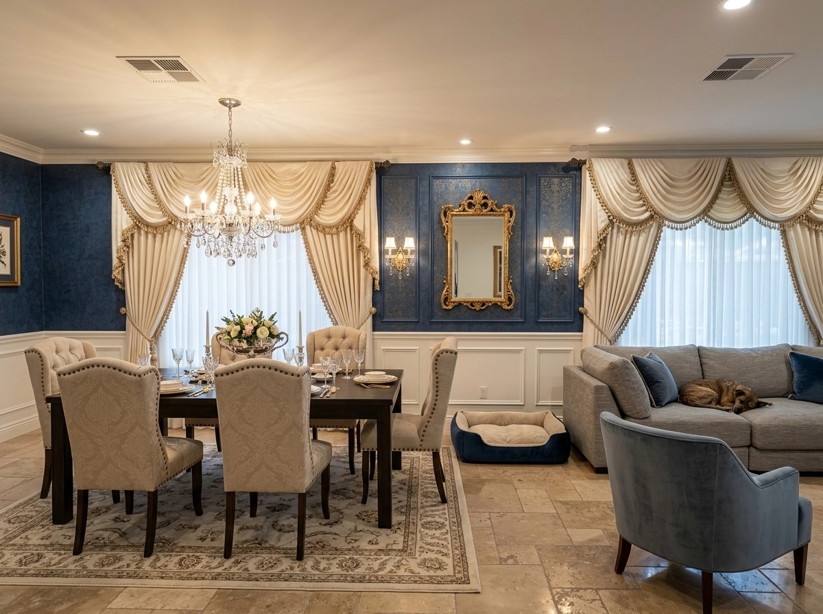 Interior design in Neoclassic style — dining_room by GenRoom AI